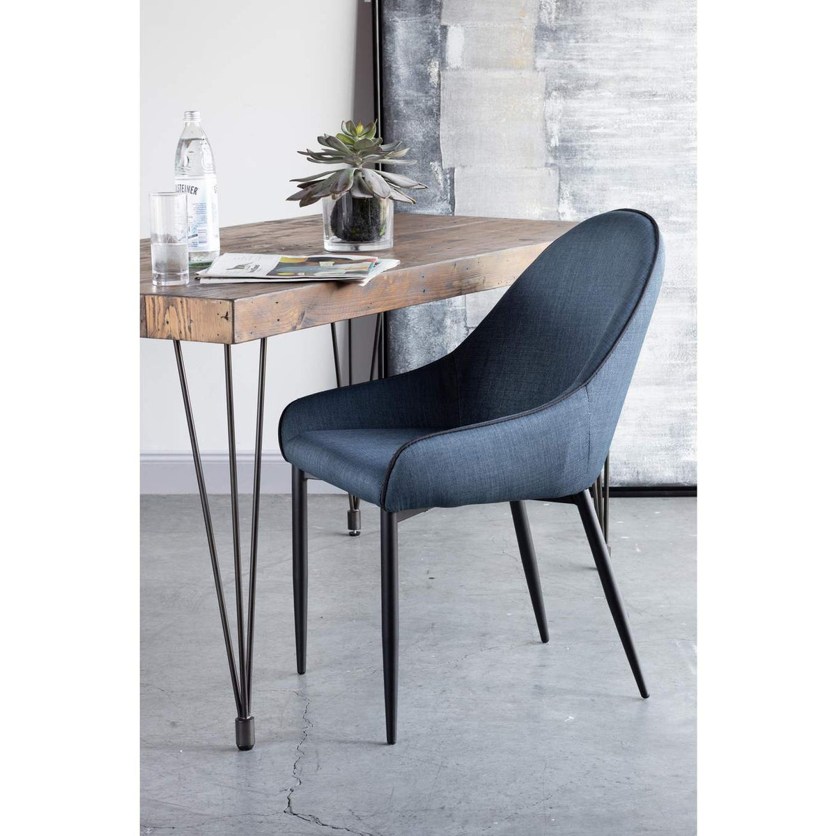 UU-1001-26 Lapis Dining Chair Dark Blue - Set Of Two