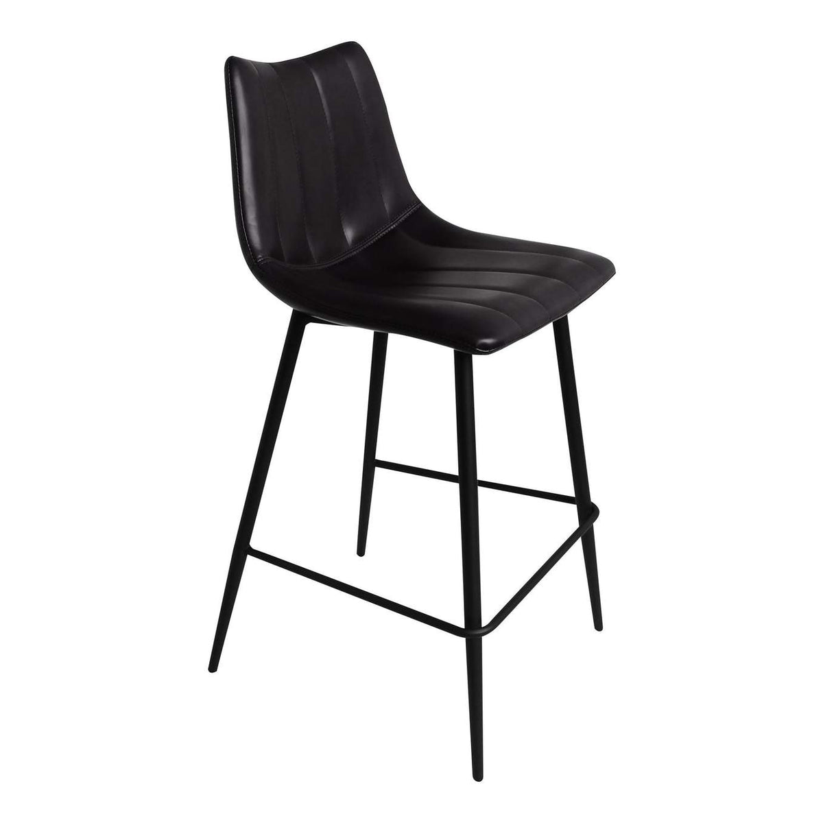 UU-1002-02 Alibi Counter Stool Matte Black - Set Of Two