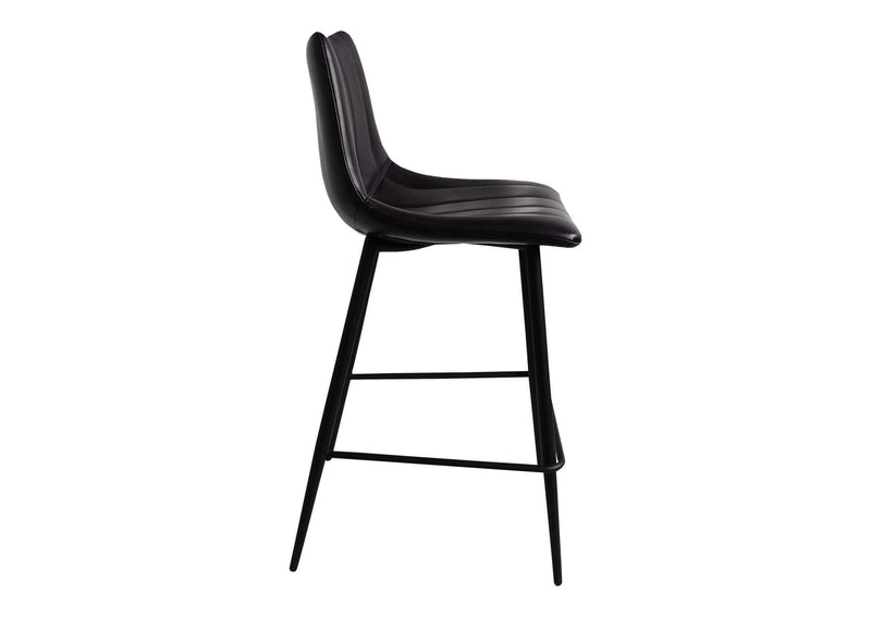 UU-1002-02 Alibi Counter Stool Matte Black - Set Of Two