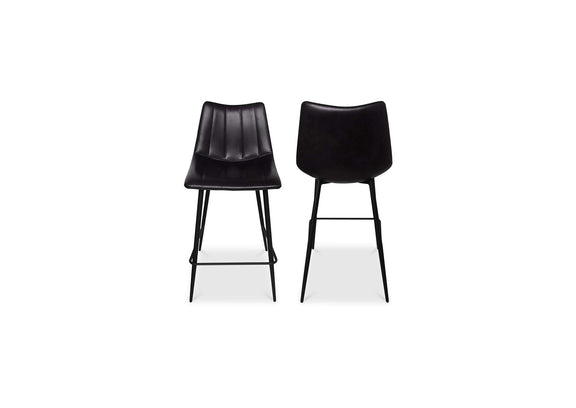 UU-1002-02 Alibi Counter Stool Matte Black - Set Of Two