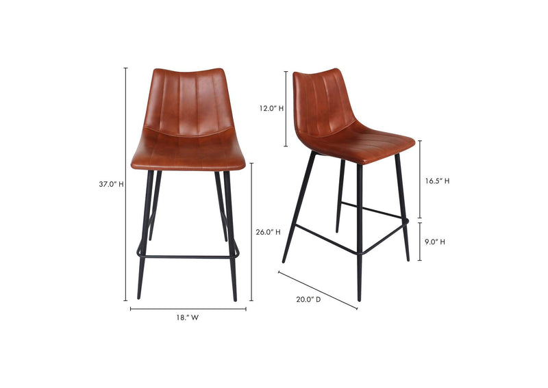 UU-1002-03 Alibi Counter Stool Brown - Set Of Two