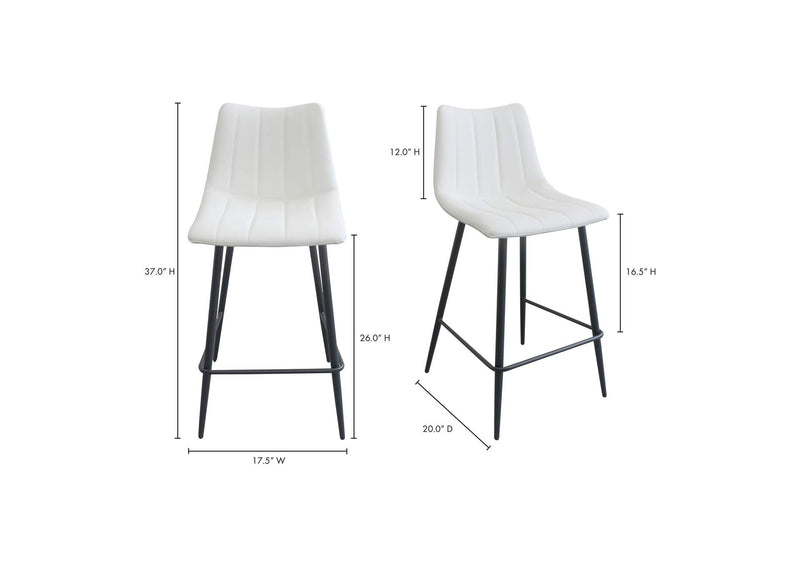 UU-1002-05 Alibi Counter Stool Ivory - Set Of Two