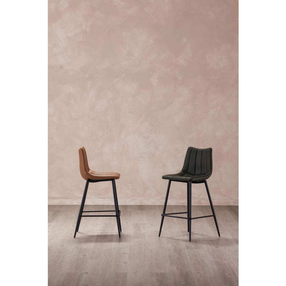 UU-1002-21 Alibi Counter Stool Tan - Set Of Two