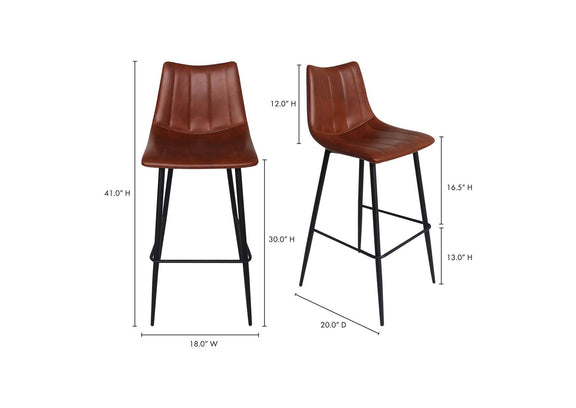 UU-1003-03 Alibi Barstool Brown - Set Of Two