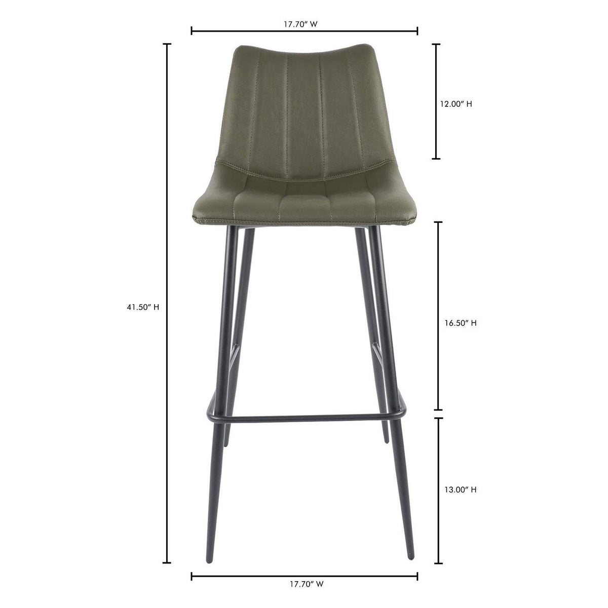 UU-1003-27 Alibi Barstool Dark Green - Set Of Two