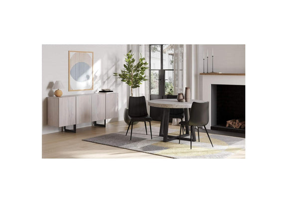 UU-1022-02 Alibi Dining Chair Matte Black - Set Of Two