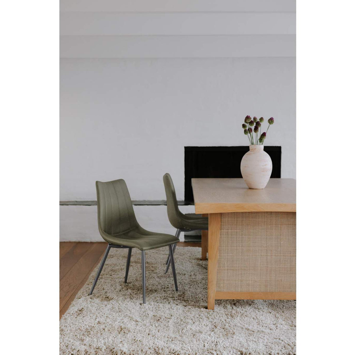 UU-1022-27 Alibi Dining Chair Dark Green - Set Of Two