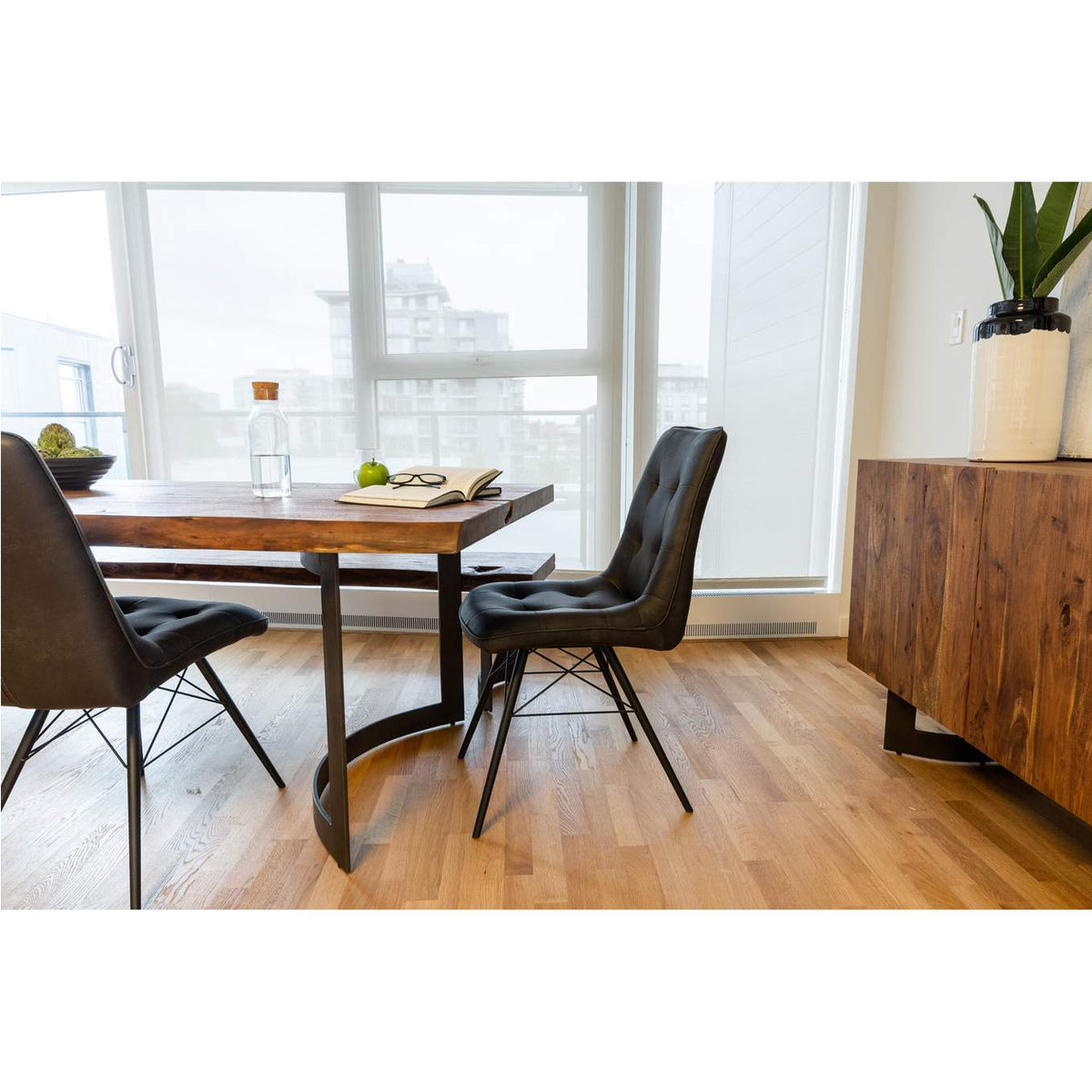 VE-1001-03-0 Bent Small Dining Table Brown