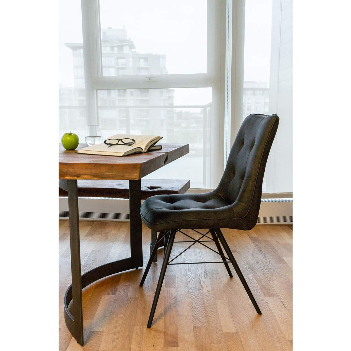 VE-1001-03-0 Bent Small Dining Table Brown