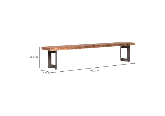 VE-1002-03-0 Bent Bench Small Brown