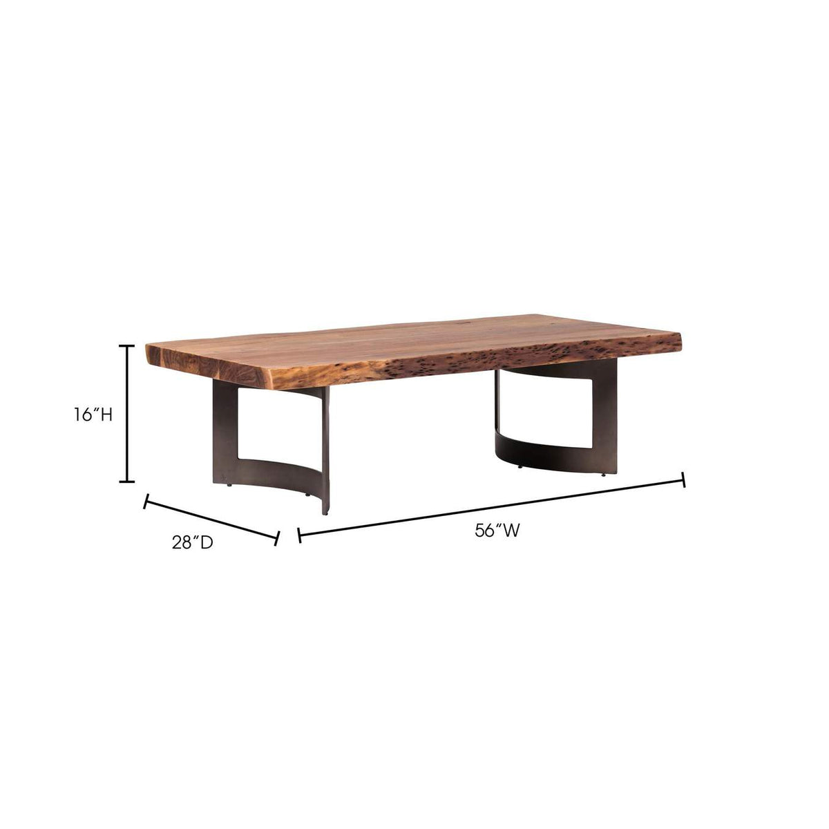 VE-1003-03-0 Bent Coffee Table Brown