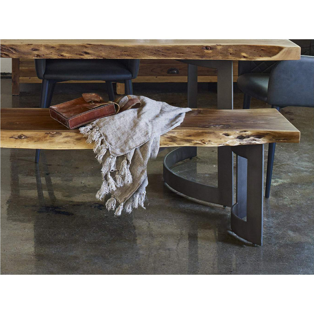 VE-1029-03-0 Bent Bench Large Brown