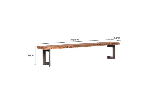 VE-1029-03-0 Bent Bench Large Brown
