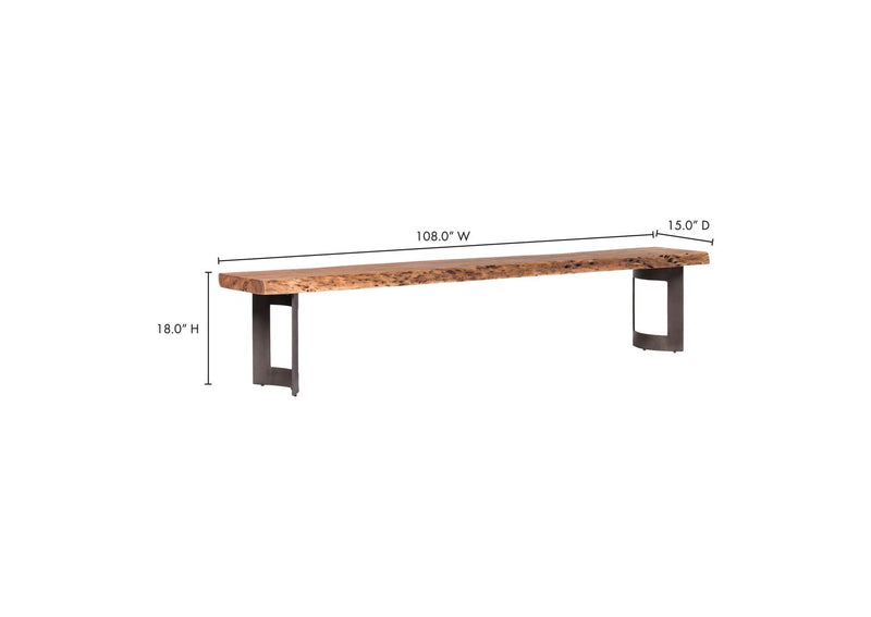 VE-1029-03-0 Bent Bench Large Brown