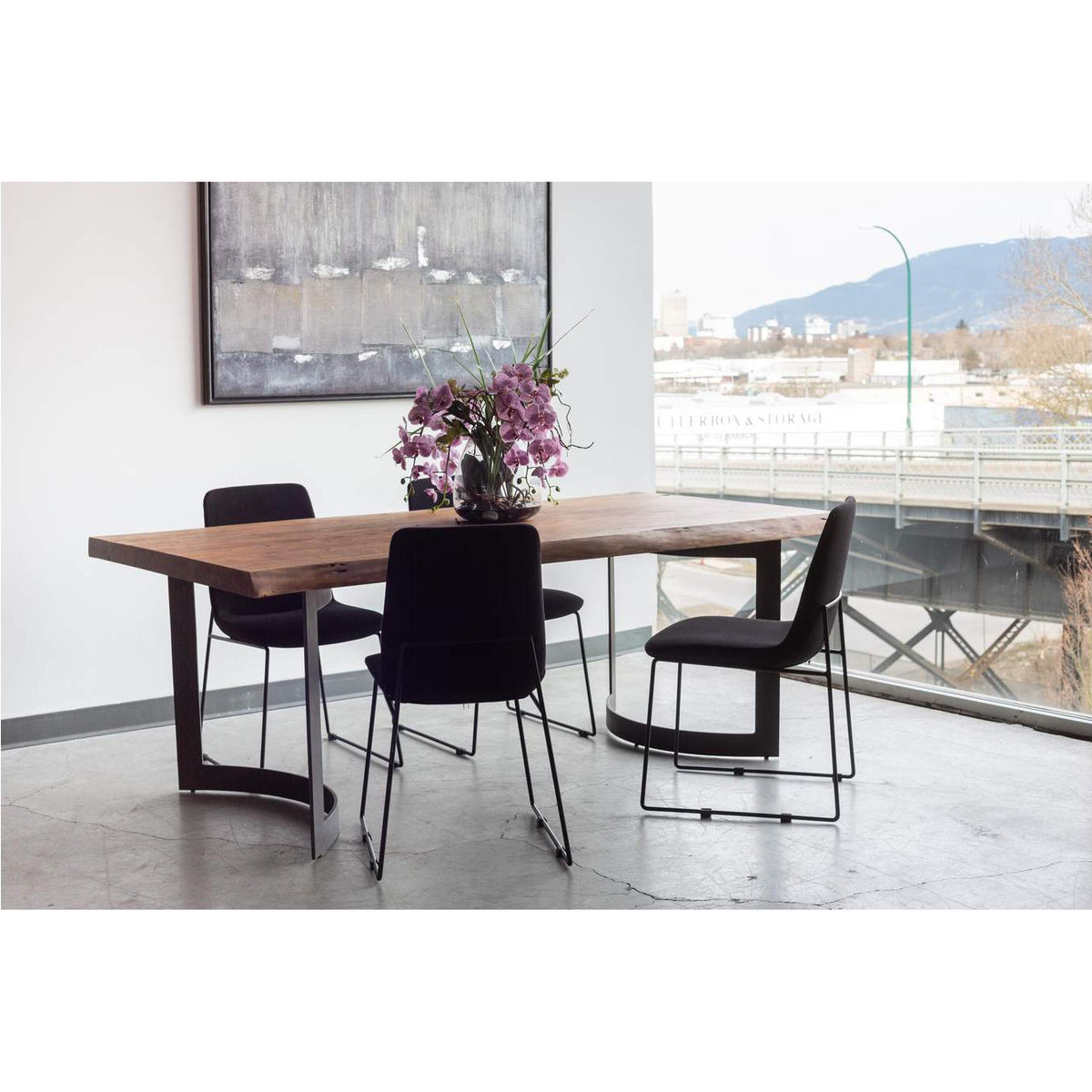 VE-1036-03-0 Bent Dining Table Extra Small Brown