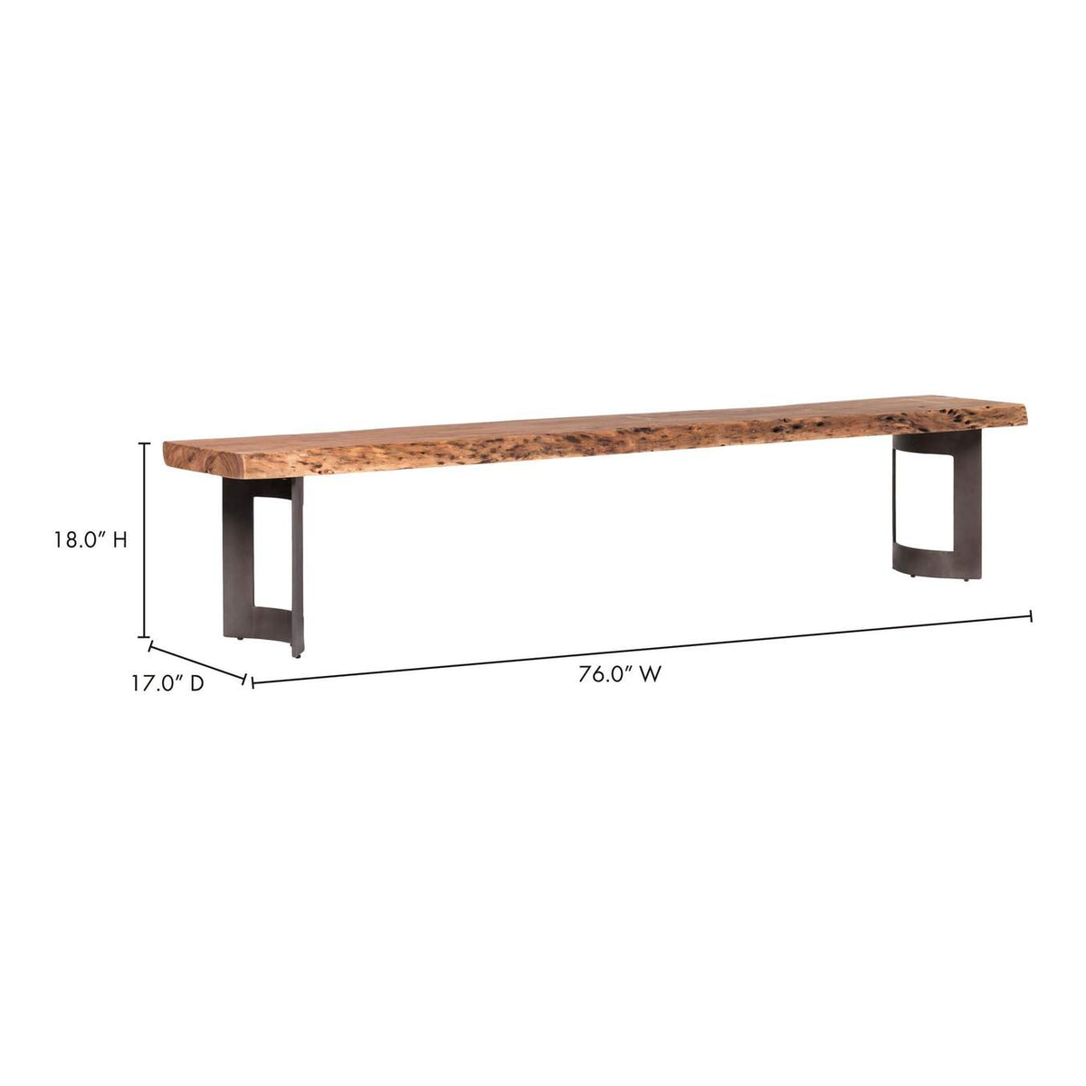 VE-1038-03-0 Bent Bench Extra Small Brown
