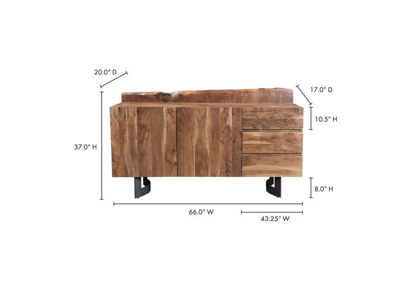 VE-1040-03 Bent Sideboard Brown