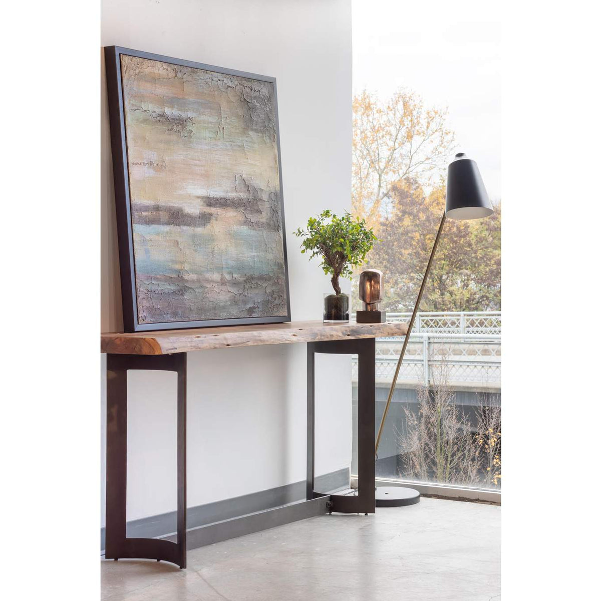 VE-1041-03-0 Bent Console Table Brown