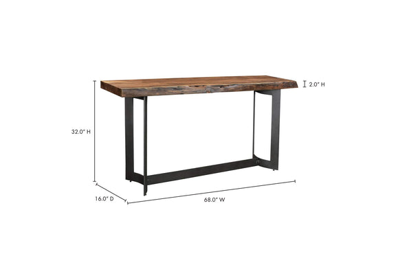 VE-1041-03-0 Bent Console Table Brown