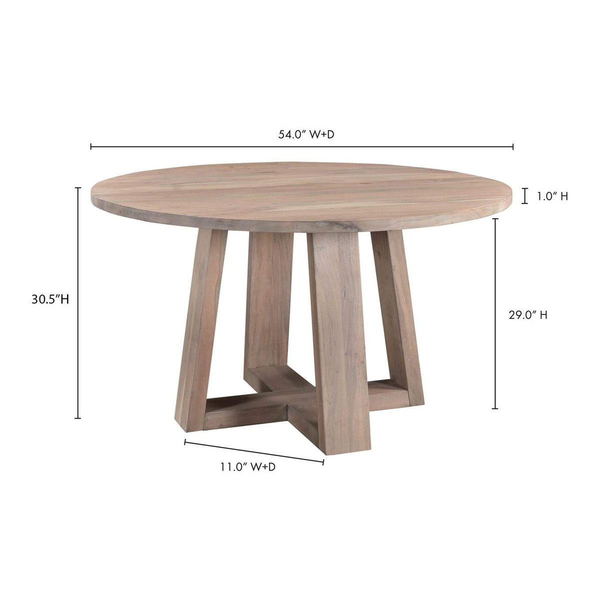 VE-1073-29 Tanya Dining Table Light Grey
