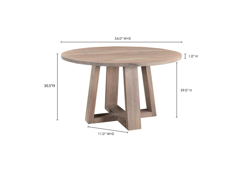VE-1073-29 Tanya Dining Table Light Grey