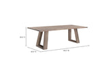 VE-1076-29-0 Tanya Dining Table Light Grey