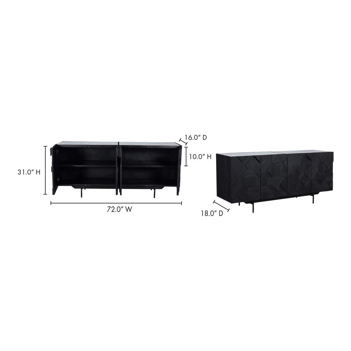 VE-1095-02-0 Kattan Sideboard Black