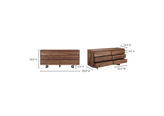 VE-1097-03-0 Bent Dresser Brown