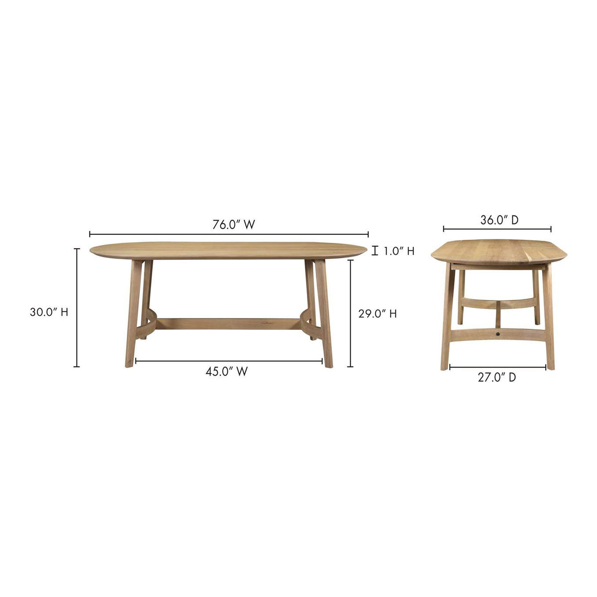 VE-1099-24-0 Trie Small Dining Table Natural