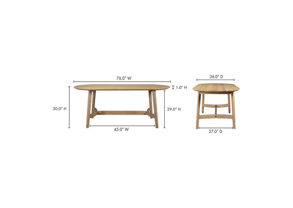 VE-1099-24-0 Trie Small Dining Table Natural
