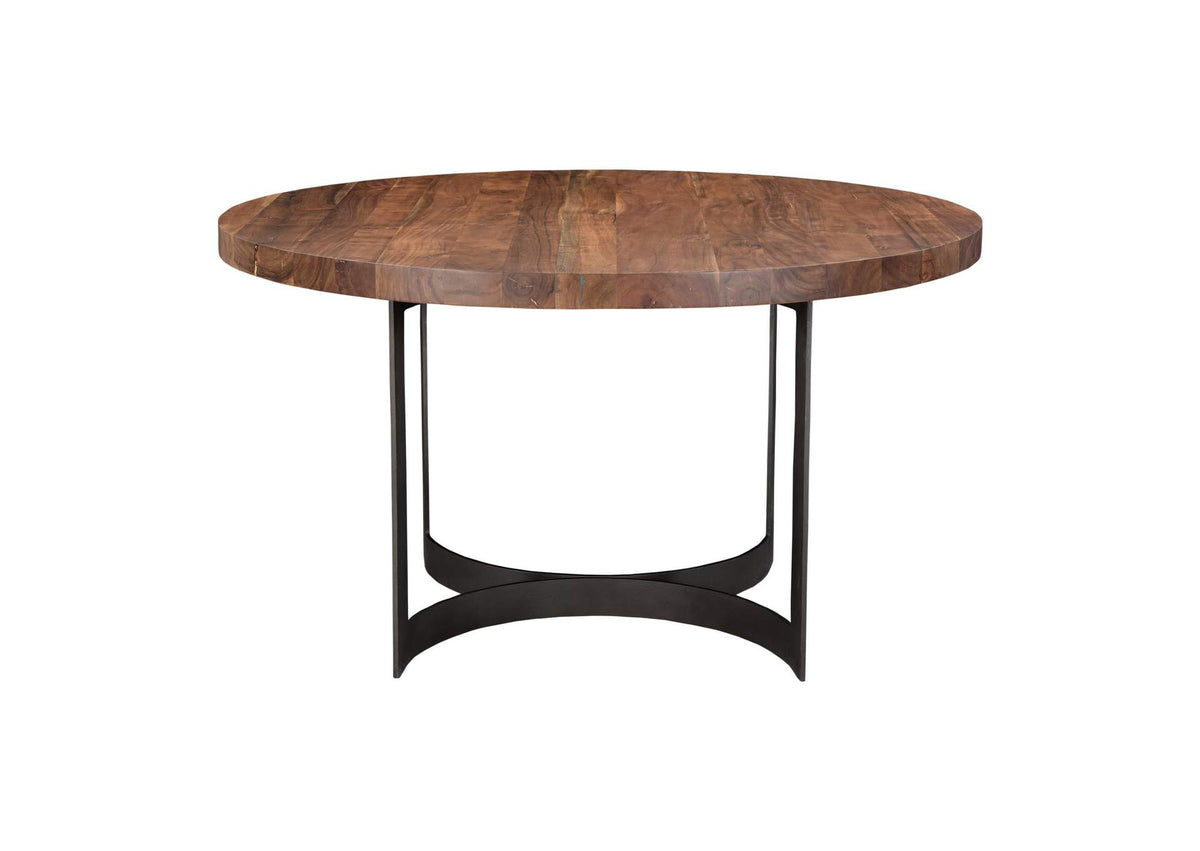 VE-1106-03-0 Bent Round Dining Table 54In Brown