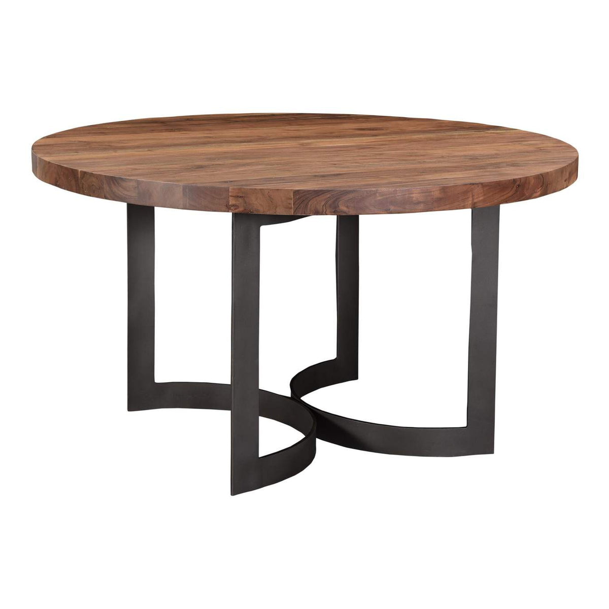 VE-1106-03-0 Bent Round Dining Table 54In Brown