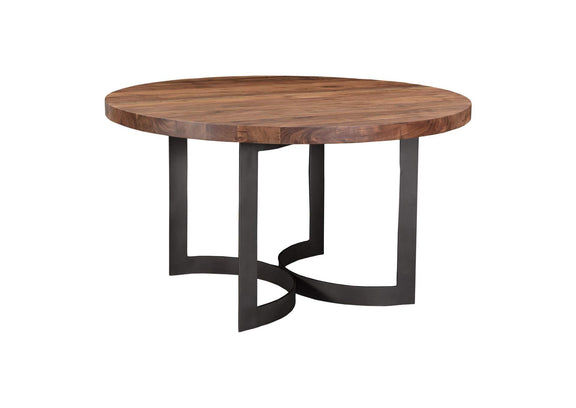 VE-1106-03-0 Bent Round Dining Table 54In Brown