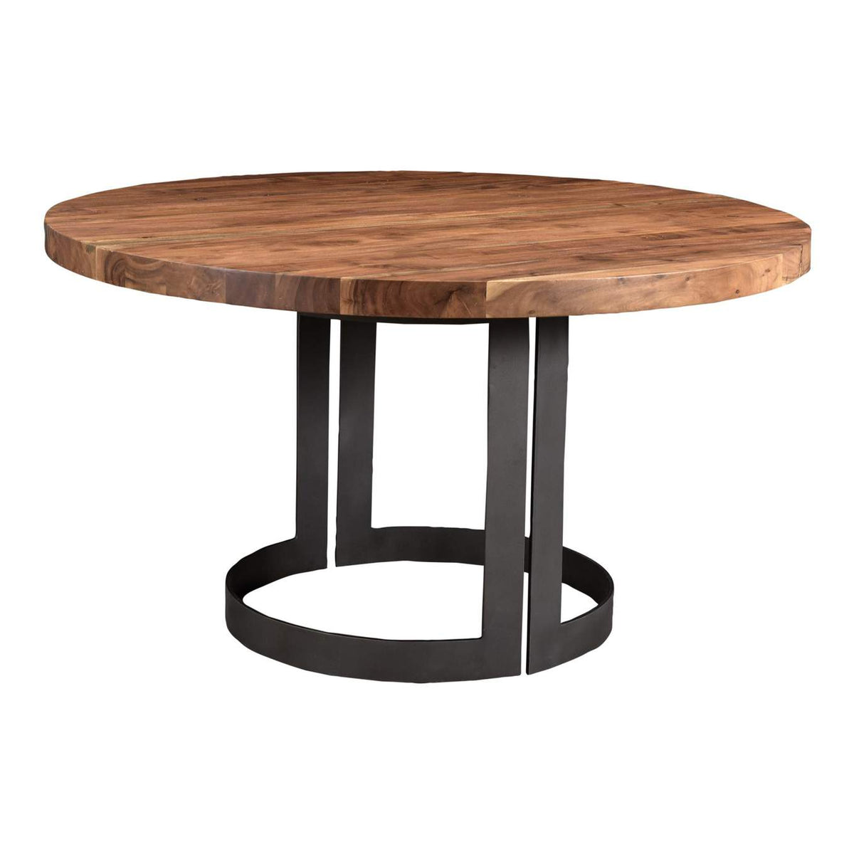 VE-1106-03-0 Bent Round Dining Table 54In Brown
