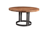 VE-1106-03-0 Bent Round Dining Table 54In Brown
