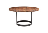 VE-1106-03-0 Bent Round Dining Table 54In Brown