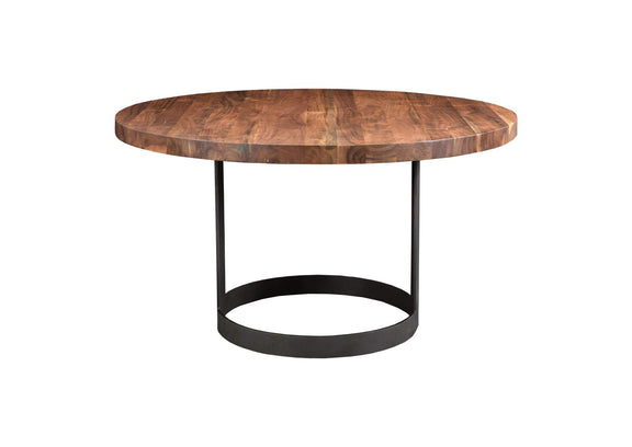 VE-1106-03-0 Bent Round Dining Table 54In Brown