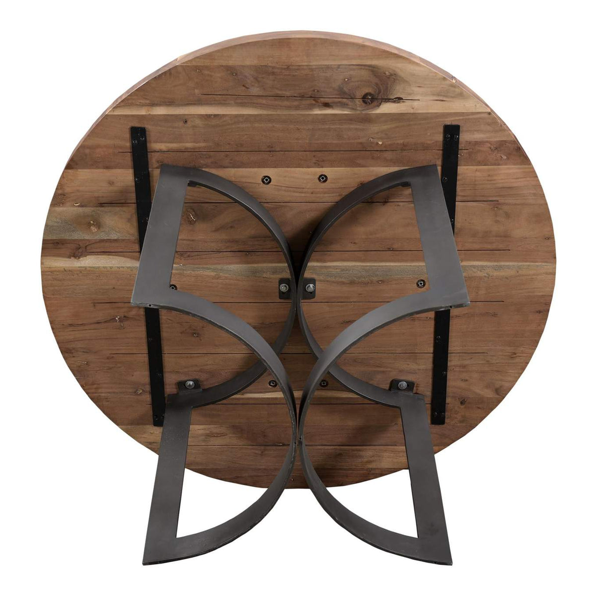 VE-1106-03-0 Bent Round Dining Table 54In Brown