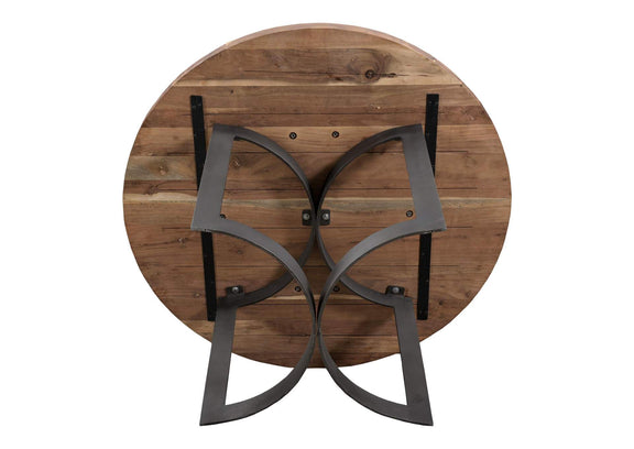 VE-1106-03-0 Bent Round Dining Table 54In Brown