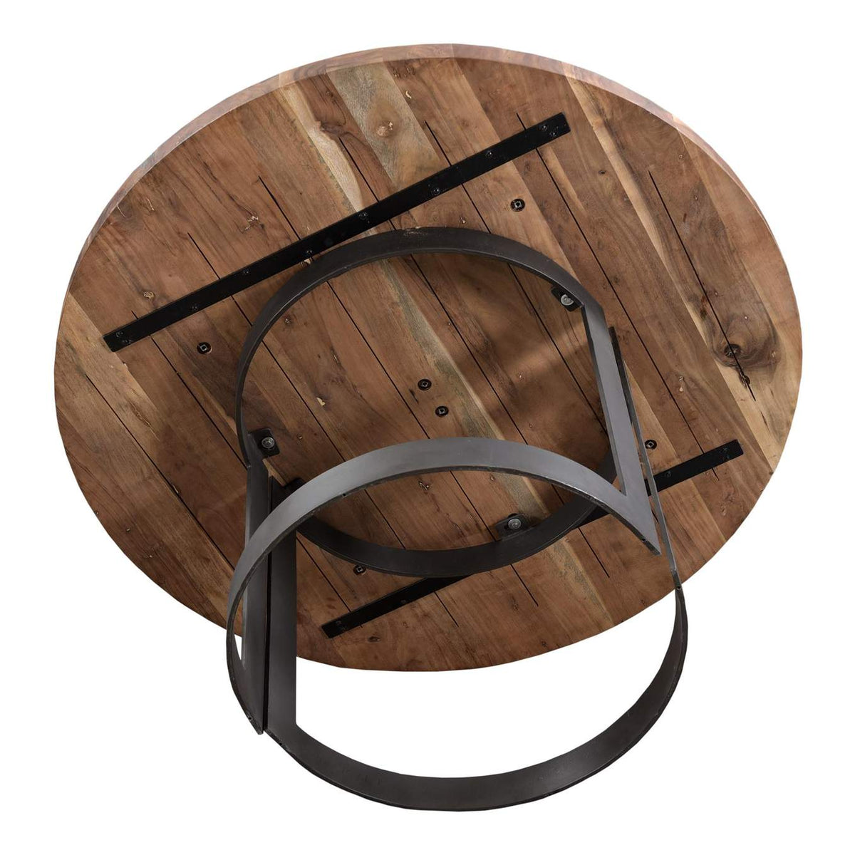 VE-1106-03-0 Bent Round Dining Table 54In Brown