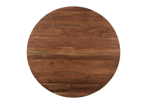 VE-1106-03-0 Bent Round Dining Table 54In Brown