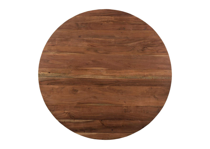 VE-1106-03-0 Bent Round Dining Table 54In Brown