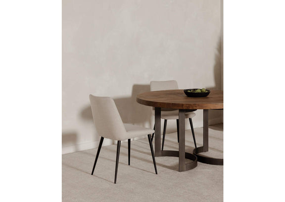 VE-1106-03-0 Bent Round Dining Table 54In Brown