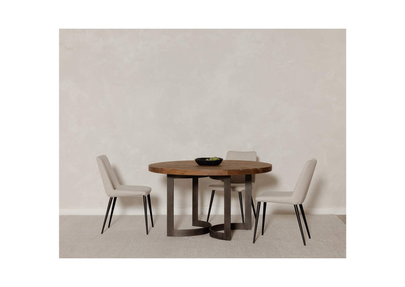 VE-1106-03-0 Bent Round Dining Table 54In Brown