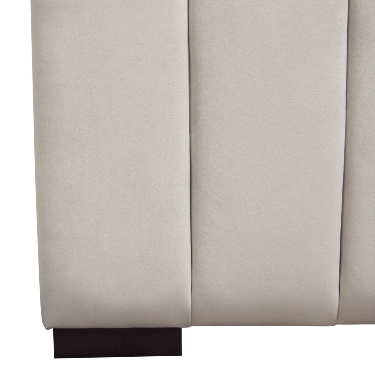 VENUSLGEKBED Venus Vertical Channel Tufted Eastern King Bed In Light Grey Velvet
