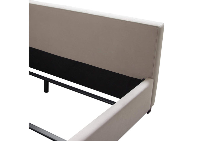 VENUSLGEKBED Venus Vertical Channel Tufted Eastern King Bed In Light Grey Velvet