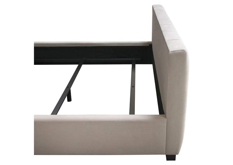 VENUSLGEKBED Venus Vertical Channel Tufted Eastern King Bed In Light Grey Velvet