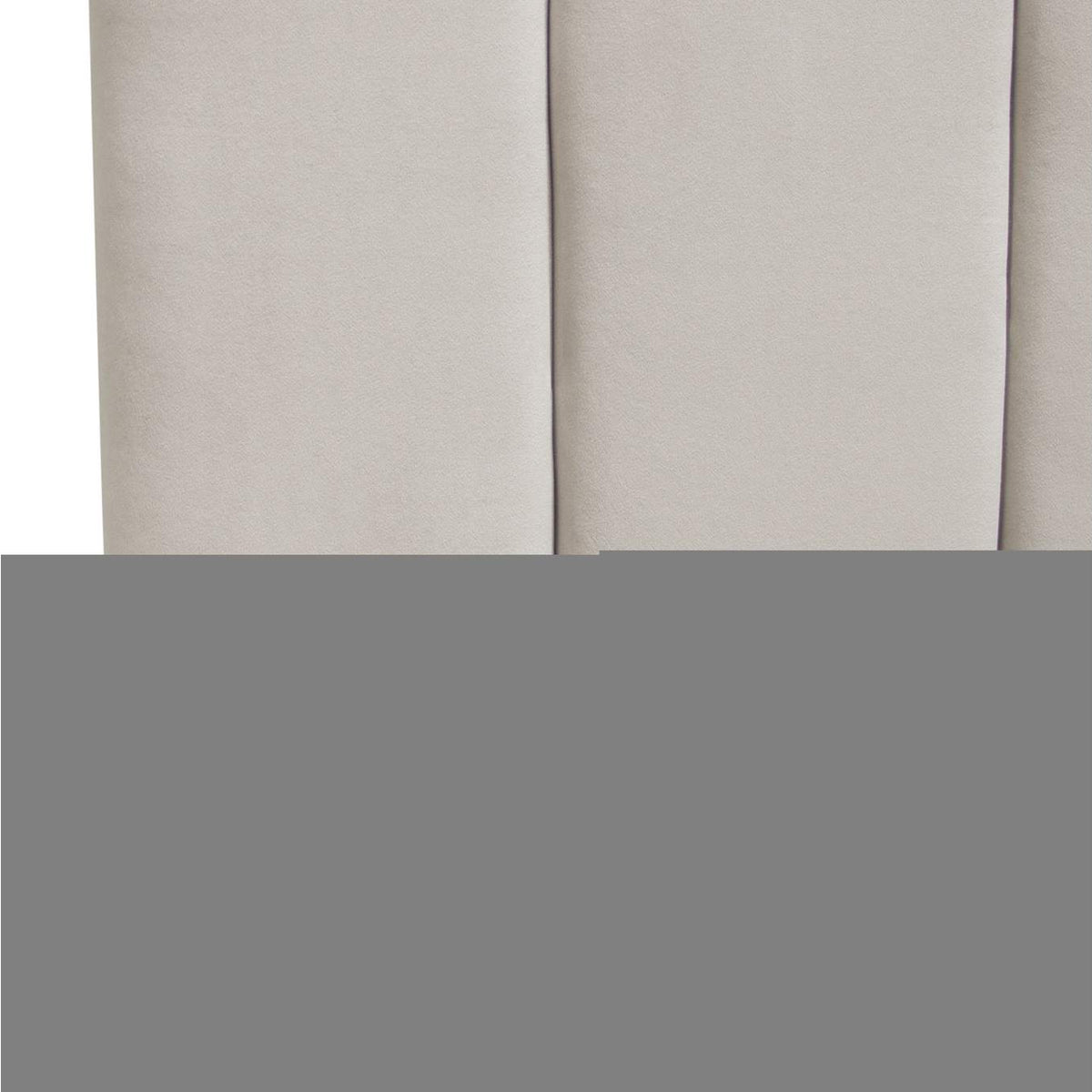 VENUSLGQUBED Venus Vertical Channel Tufted Queen Bed In Light Grey Velvet