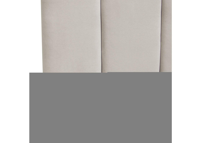 VENUSLGQUBED Venus Vertical Channel Tufted Queen Bed In Light Grey Velvet