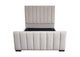 VENUSLGQUBED Venus Vertical Channel Tufted Queen Bed In Light Grey Velvet